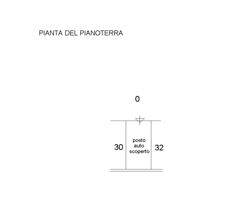 Pianta pianoterra – Posto auto scoperto 13 mq